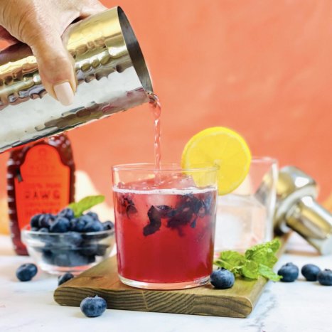 Blueberry Bourbon Smash