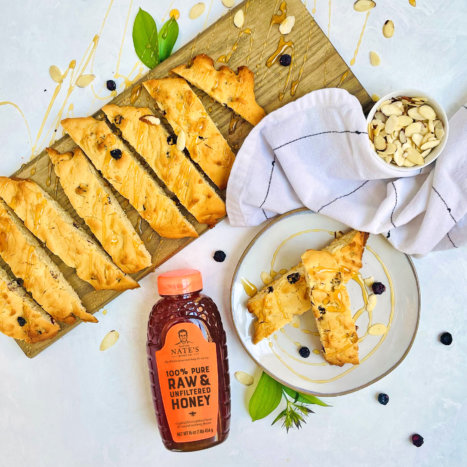 Honey, Blueberry and Almond Biscotti