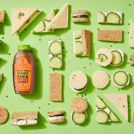 Cucumber Tea Sandwiches with Honey Cream Cheese