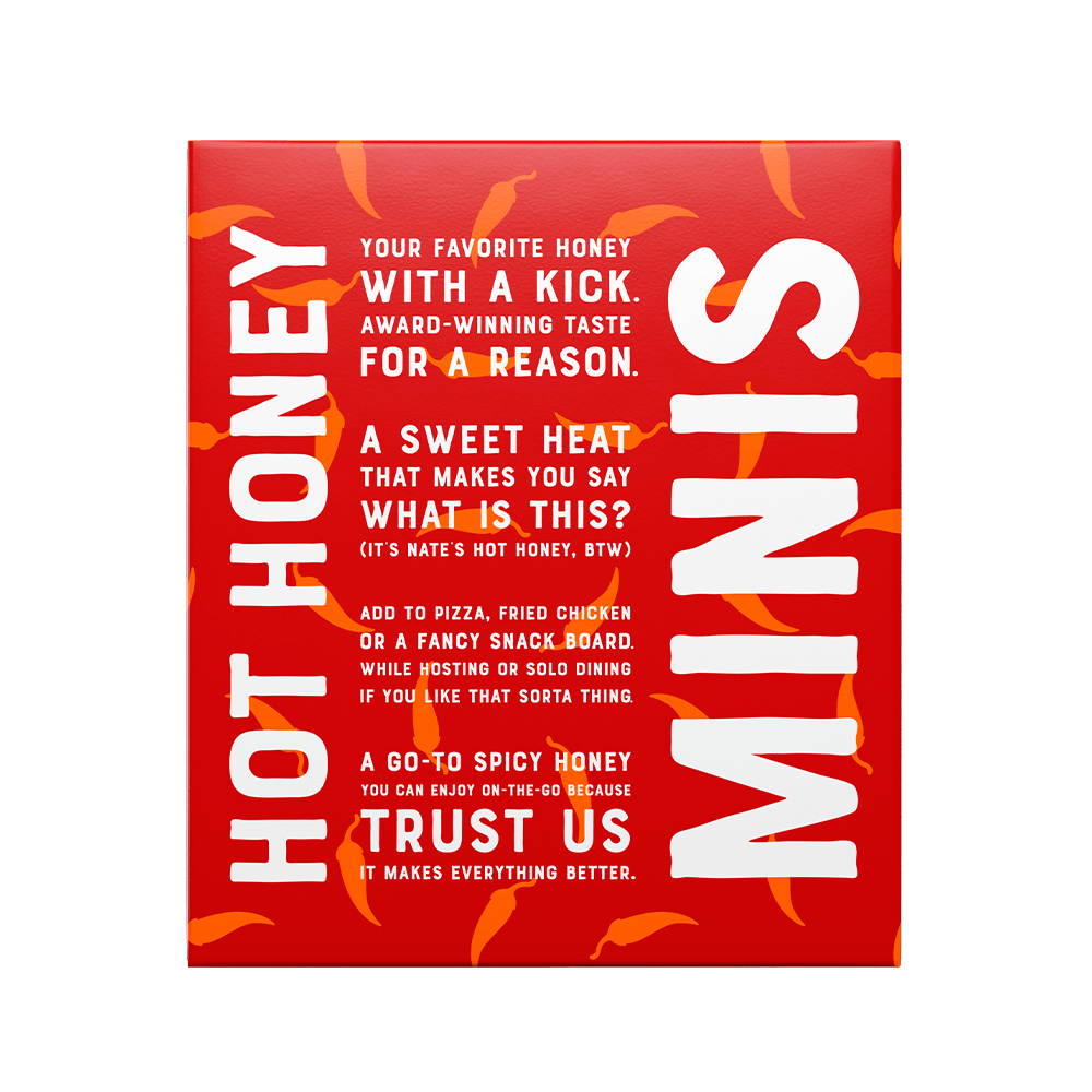Hot honey minis back of box.