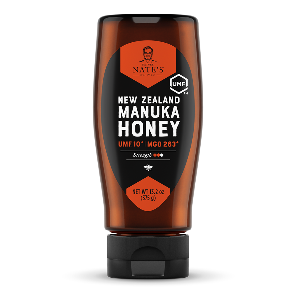 Front Label of Nate's Manuka UMF 10 Bottle