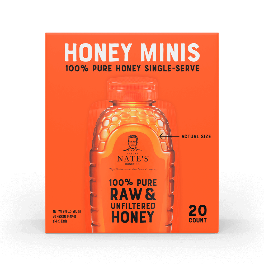 Honey minis front of box.
