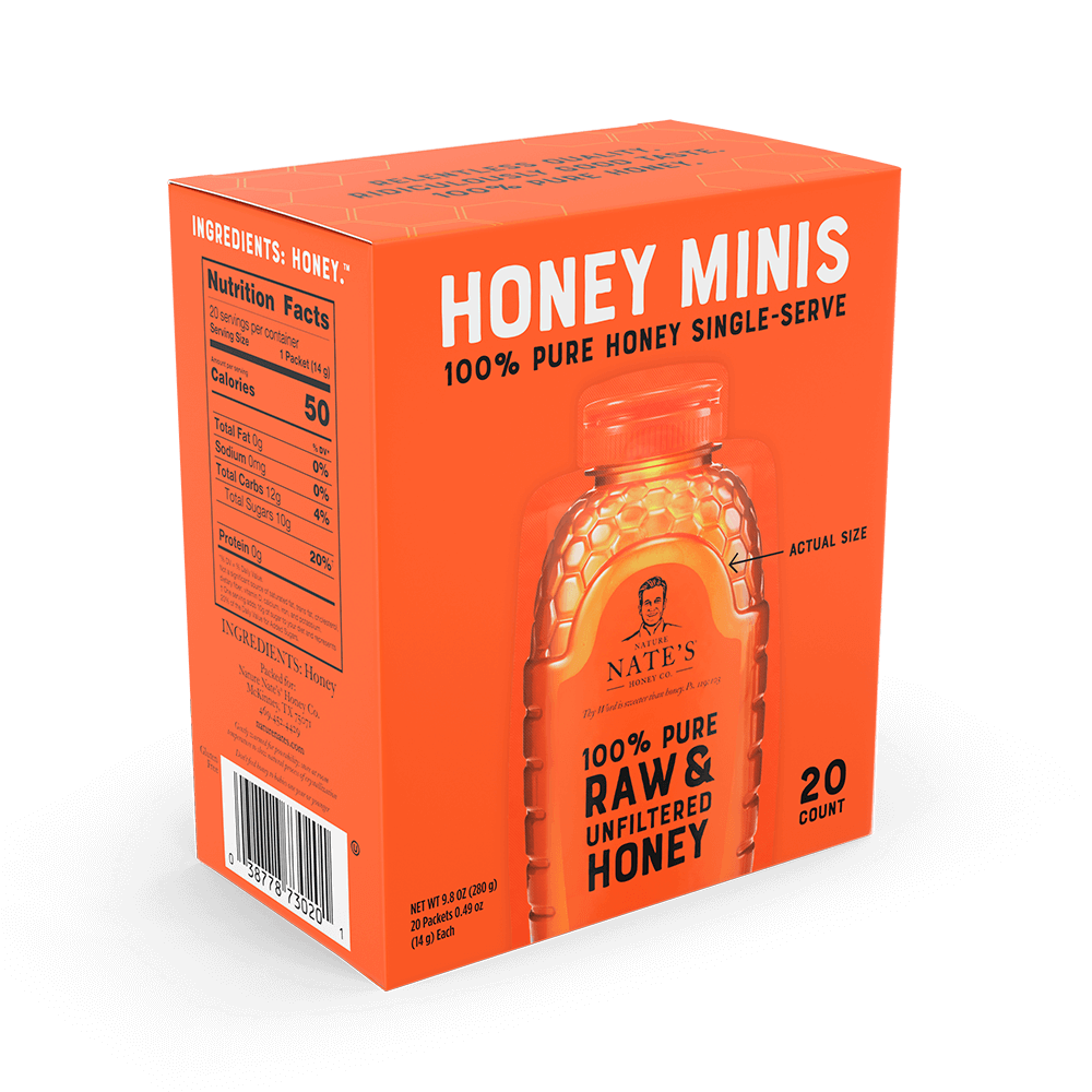 Honey minis left angle of box.